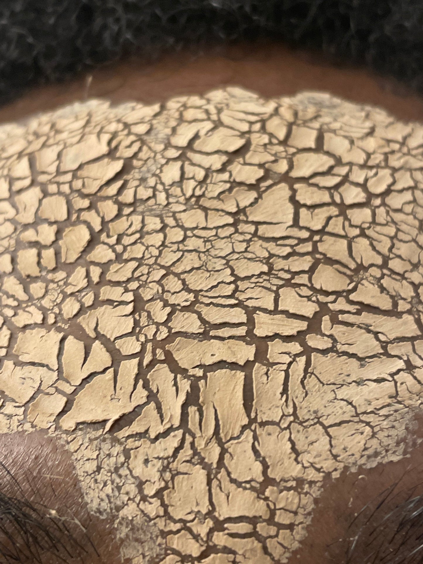 The clay mask when its dry