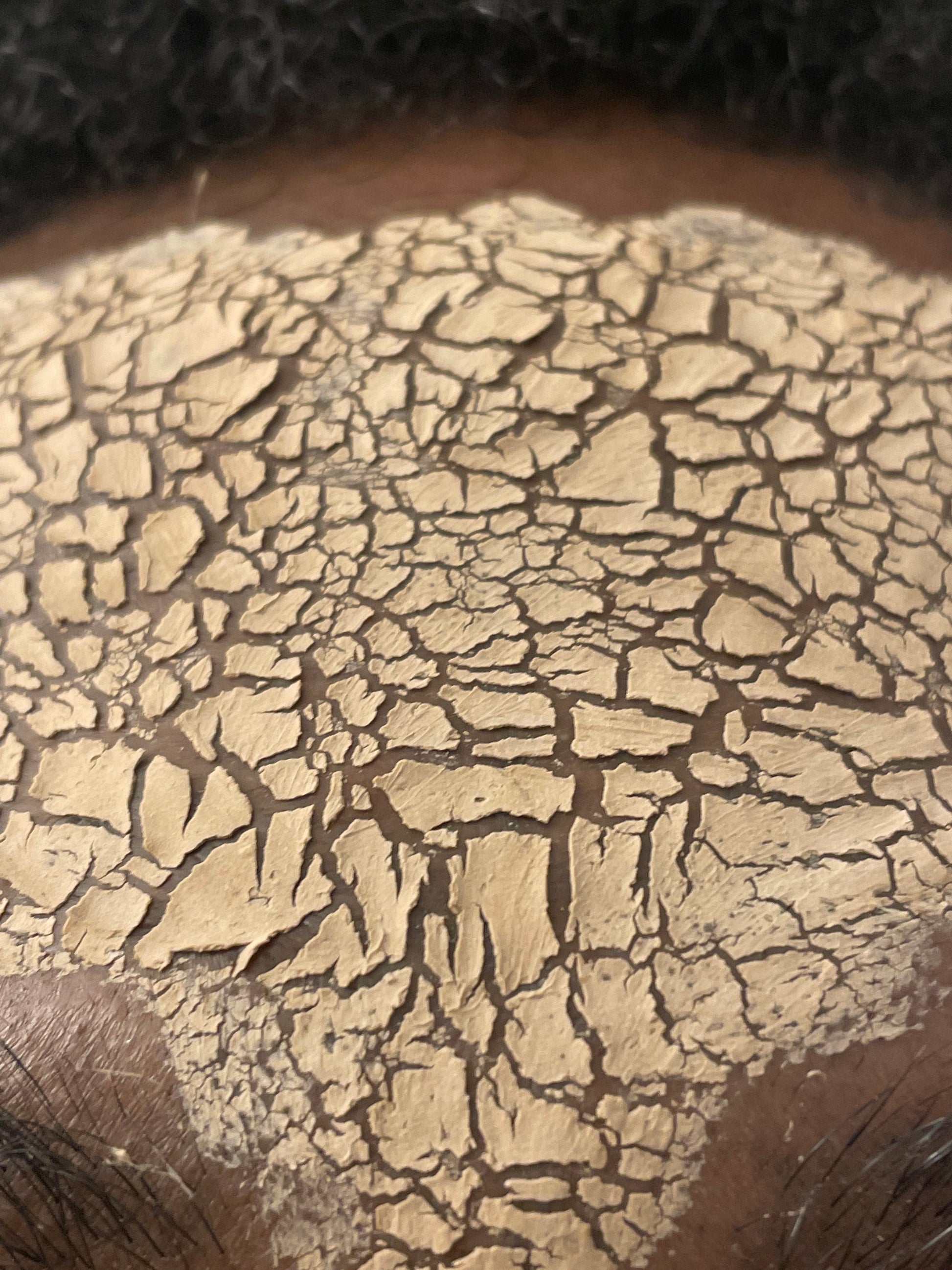 The clay mask when its dry