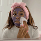 Noor Lavender Mask on a female model’s face
